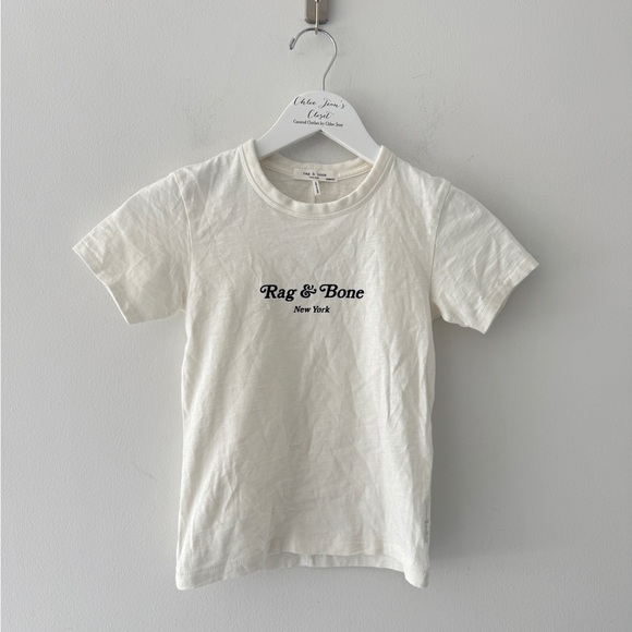 RAG & BONE Mini Script Rib Tee XXS - Picture 3 of 5
